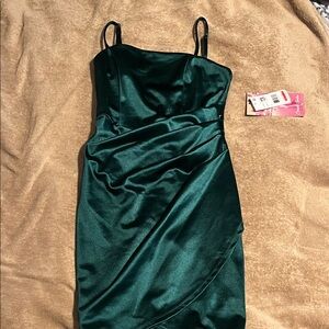 Emerald Sundae Dark Green Mini Dress